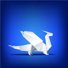 Arte di origami - drago di carta