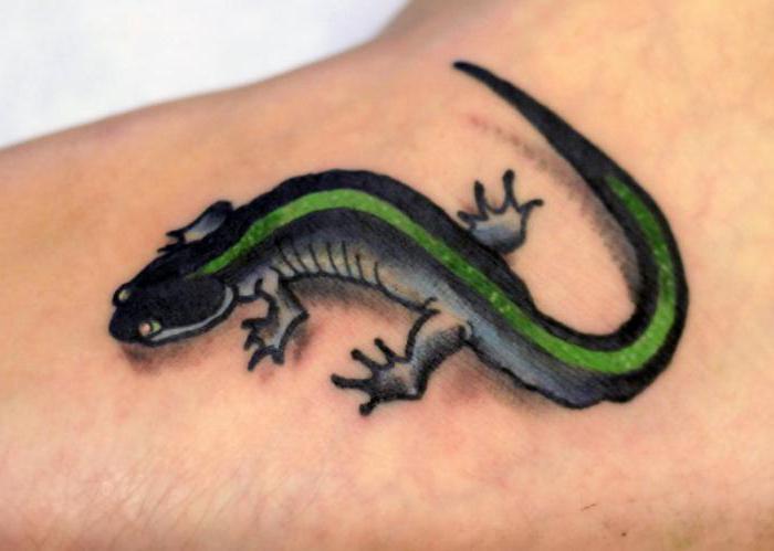 tatuaggio di salamandra